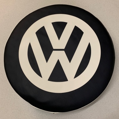 VW Spare Wheel Cover Slate Black and Off White